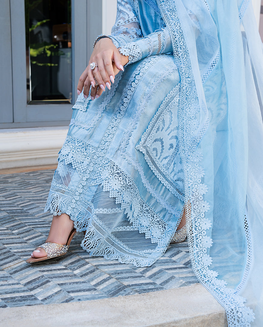 Mushq | Euphoria Pret | Sapphire Gleam - by Libasekhas UK - Registered Vendor of : Mushq - 100% Original Designer Dress
