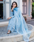 Mushq | Euphoria Pret | Sapphire Gleam - by Libasekhas UK - Registered Vendor of : Mushq - 100% Original Designer Dress