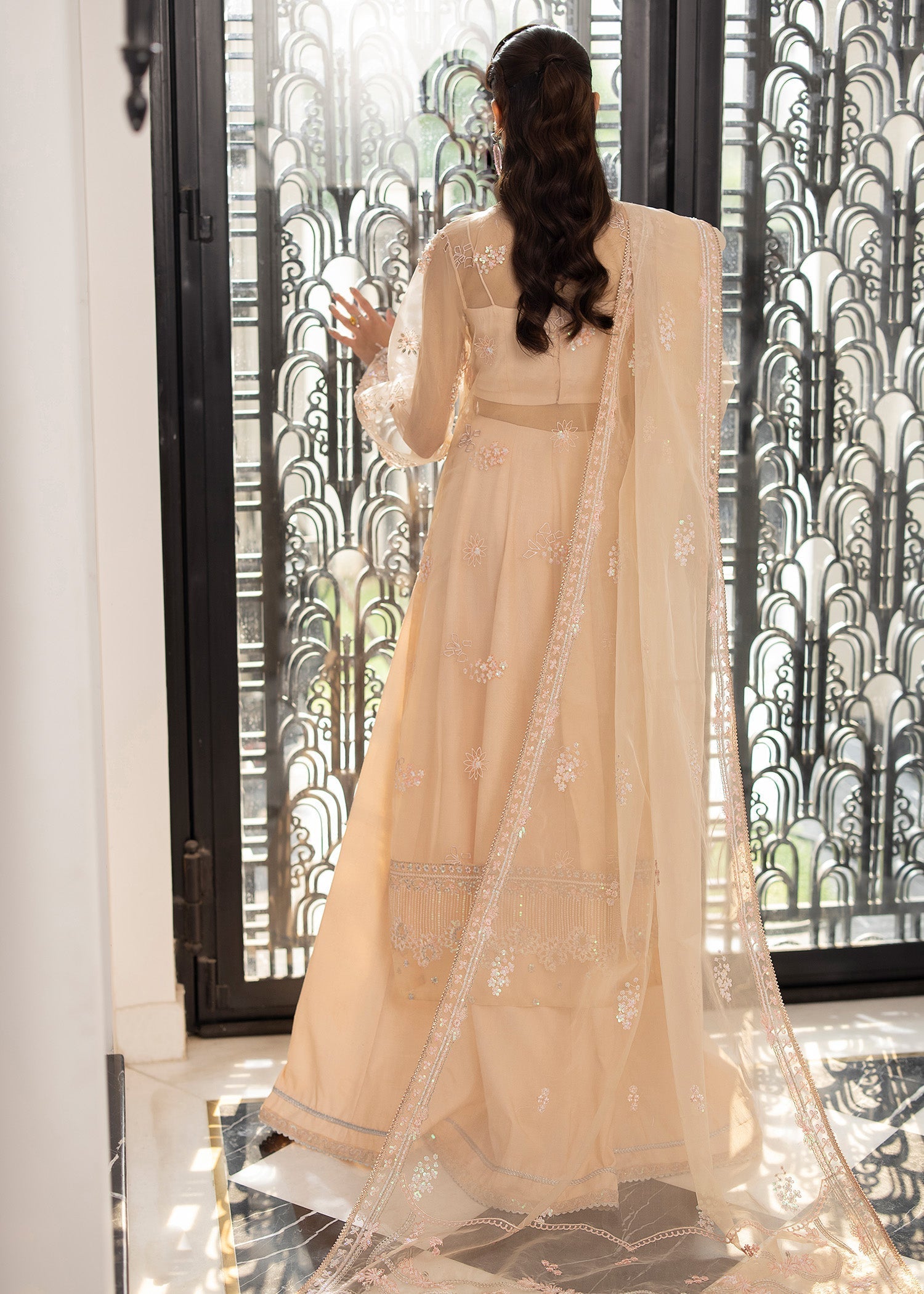 Sardinia | La More 24 | Peach Blossom - by - Libasekhas UK - Registered Vendor of : Sardinia - 100% Original Designer Dresss
