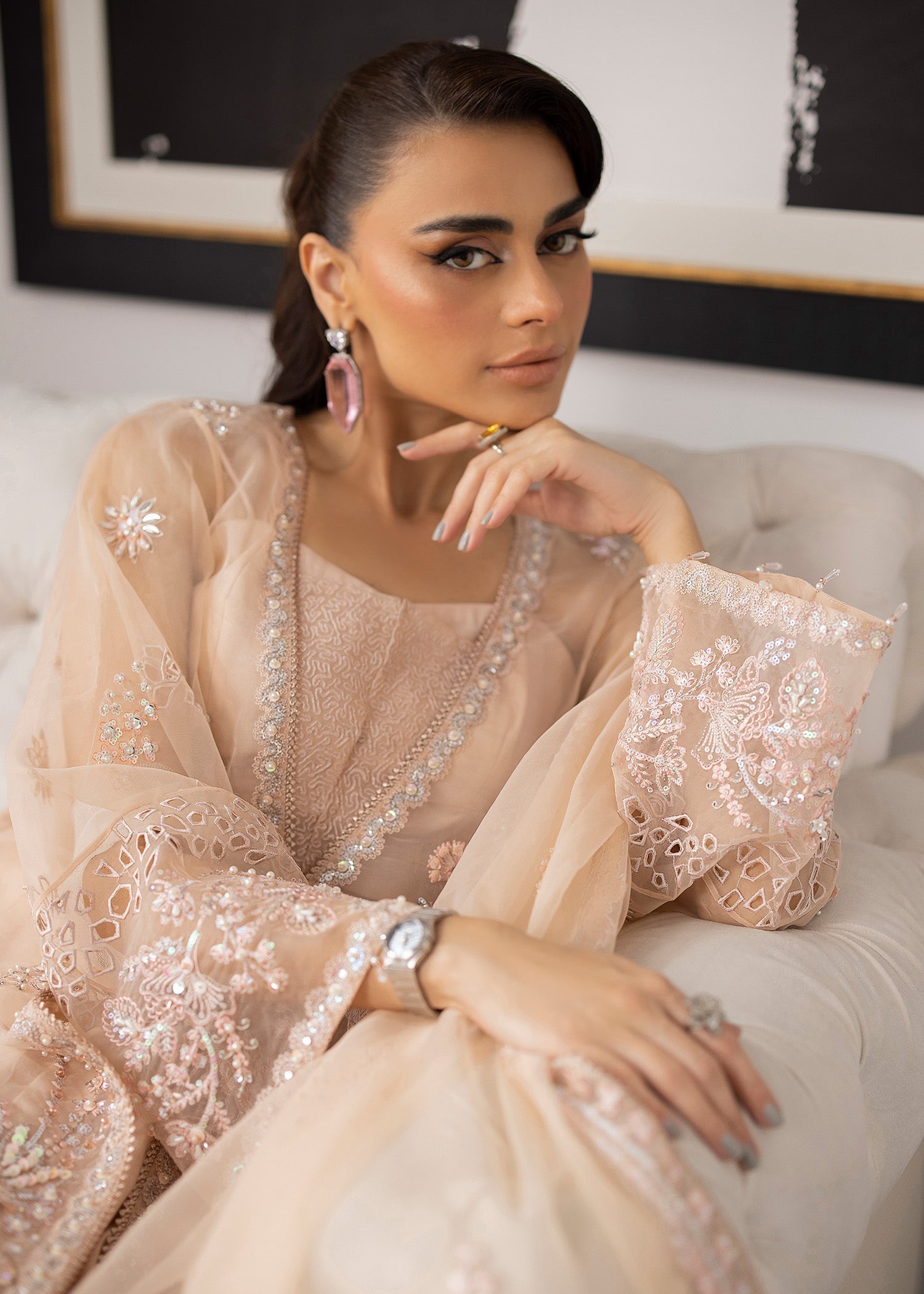 Sardinia | La More 24 | Peach Blossom - by - Libasekhas UK - Registered Vendor of : Sardinia - 100% Original Designer Dresss