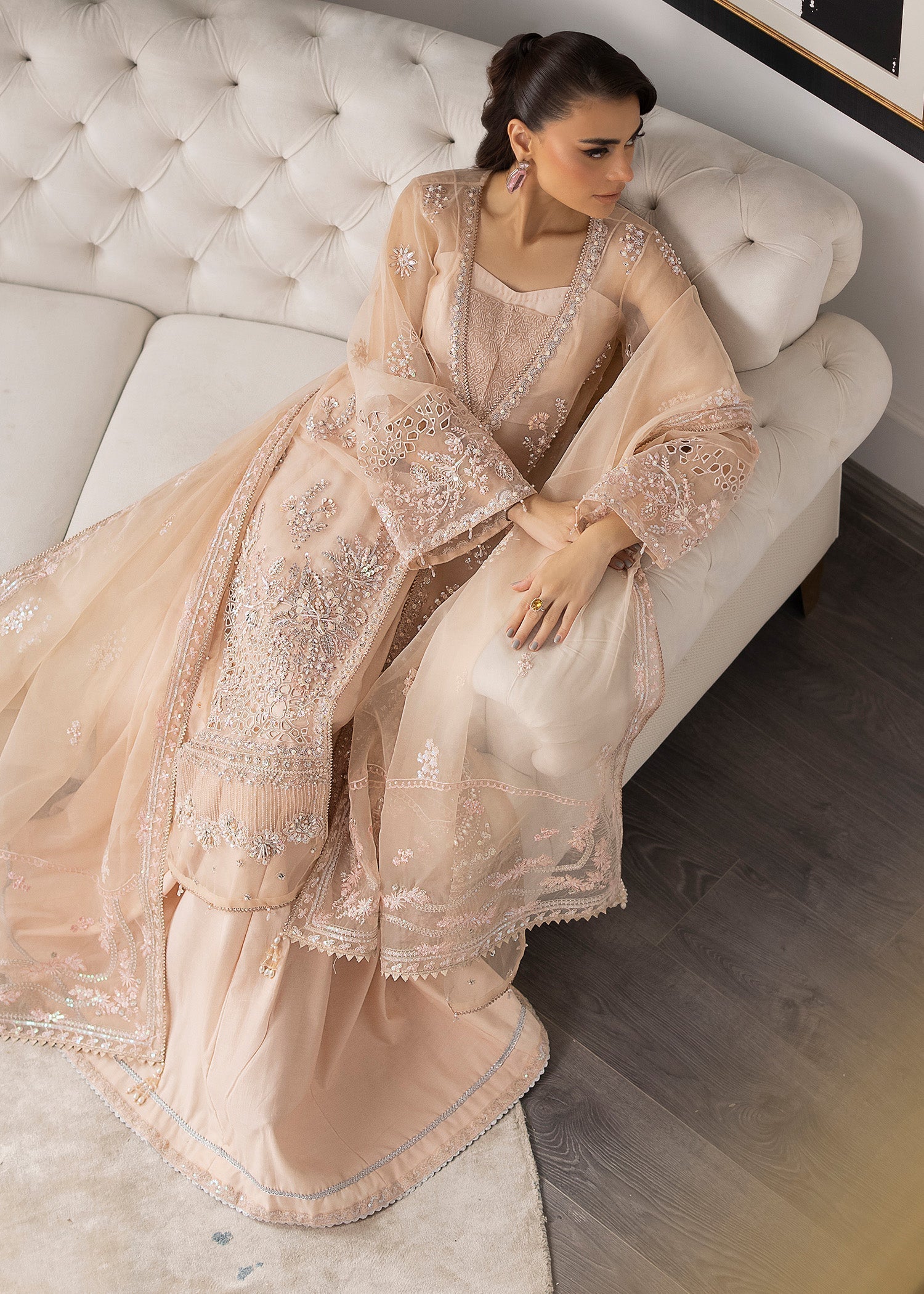 Sardinia | La More 24 | Peach Blossom - by - Libasekhas UK - Registered Vendor of : Sardinia - 100% Original Designer Dresss
