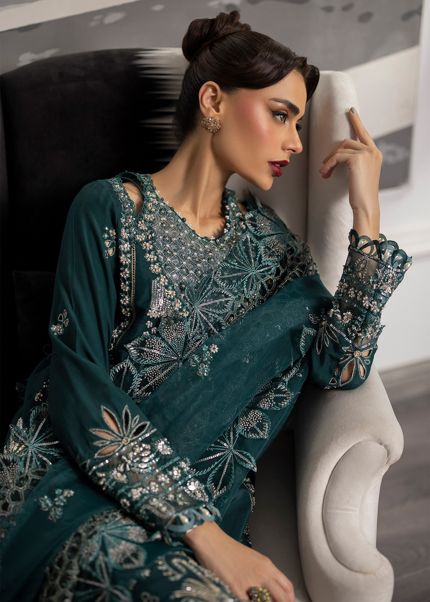 Sardinia | La More 24 | Emerald Night - by - Libasekhas UK - Registered Vendor of : Sardinia - 100% Original Designer Dresss