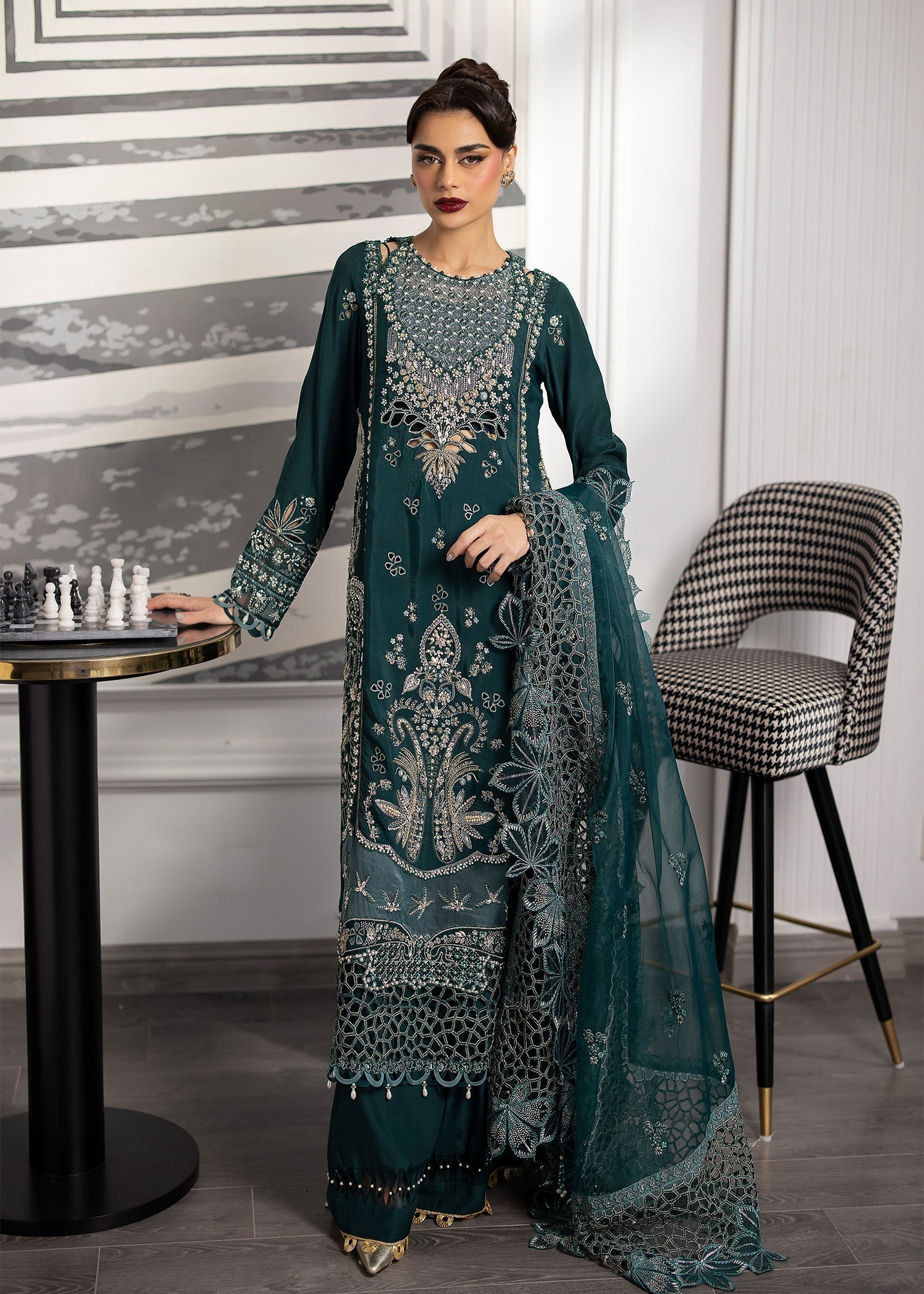 Sardinia | La More 24 | Emerald Night - by - Libasekhas UK - Registered Vendor of : Sardinia - 100% Original Designer Dresss