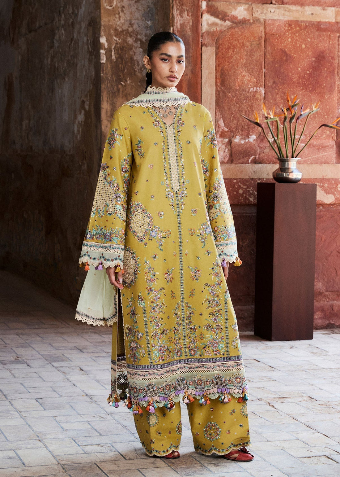 Hussain Rehar | Zan SS26 |Sari - by Libasekhas UK - Registered Vendor of : Hussain Rehar - 100% Original Designer Dress