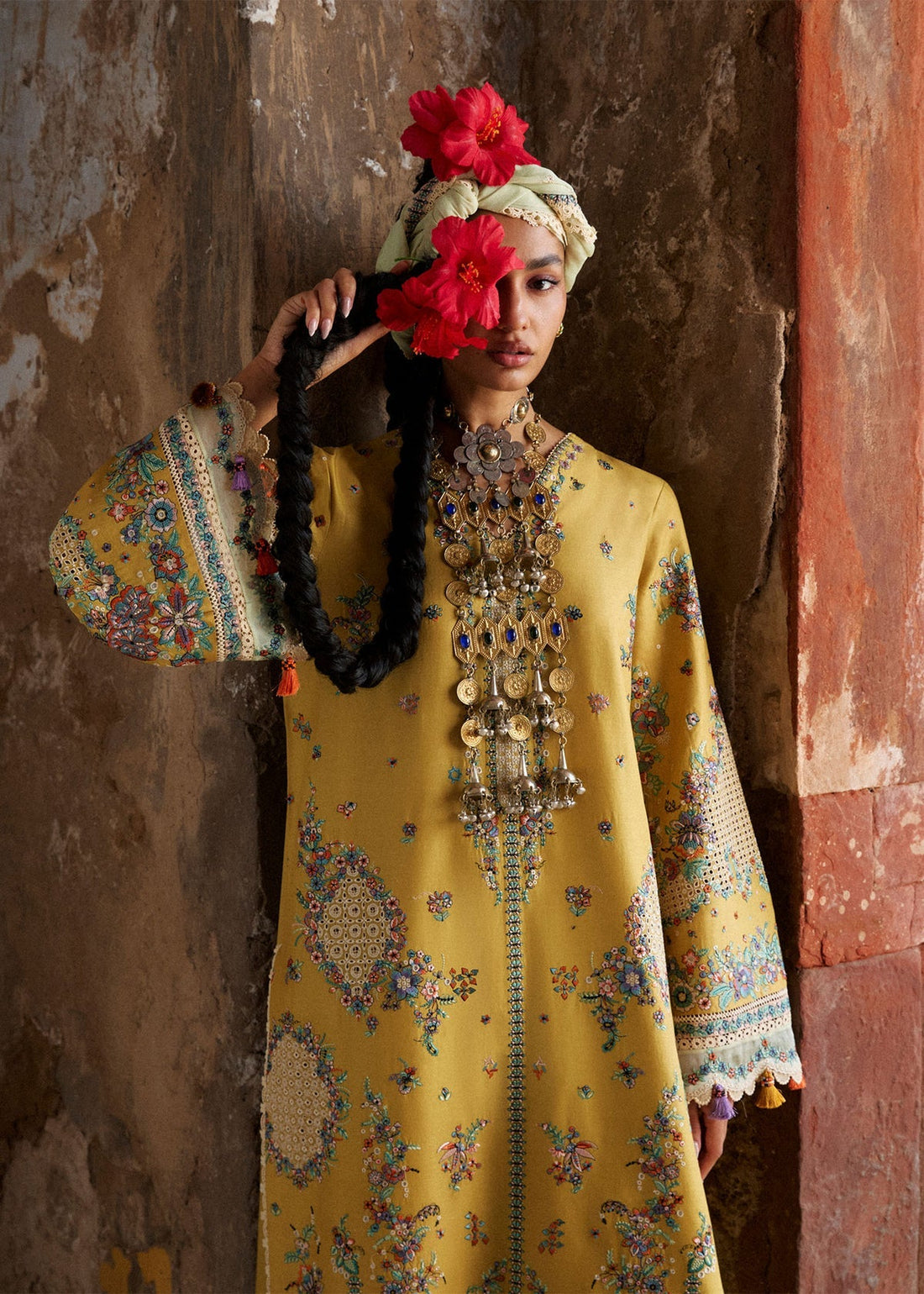Hussain Rehar | Zan SS26 |Sari - by Libasekhas UK - Registered Vendor of : Hussain Rehar - 100% Original Designer Dress