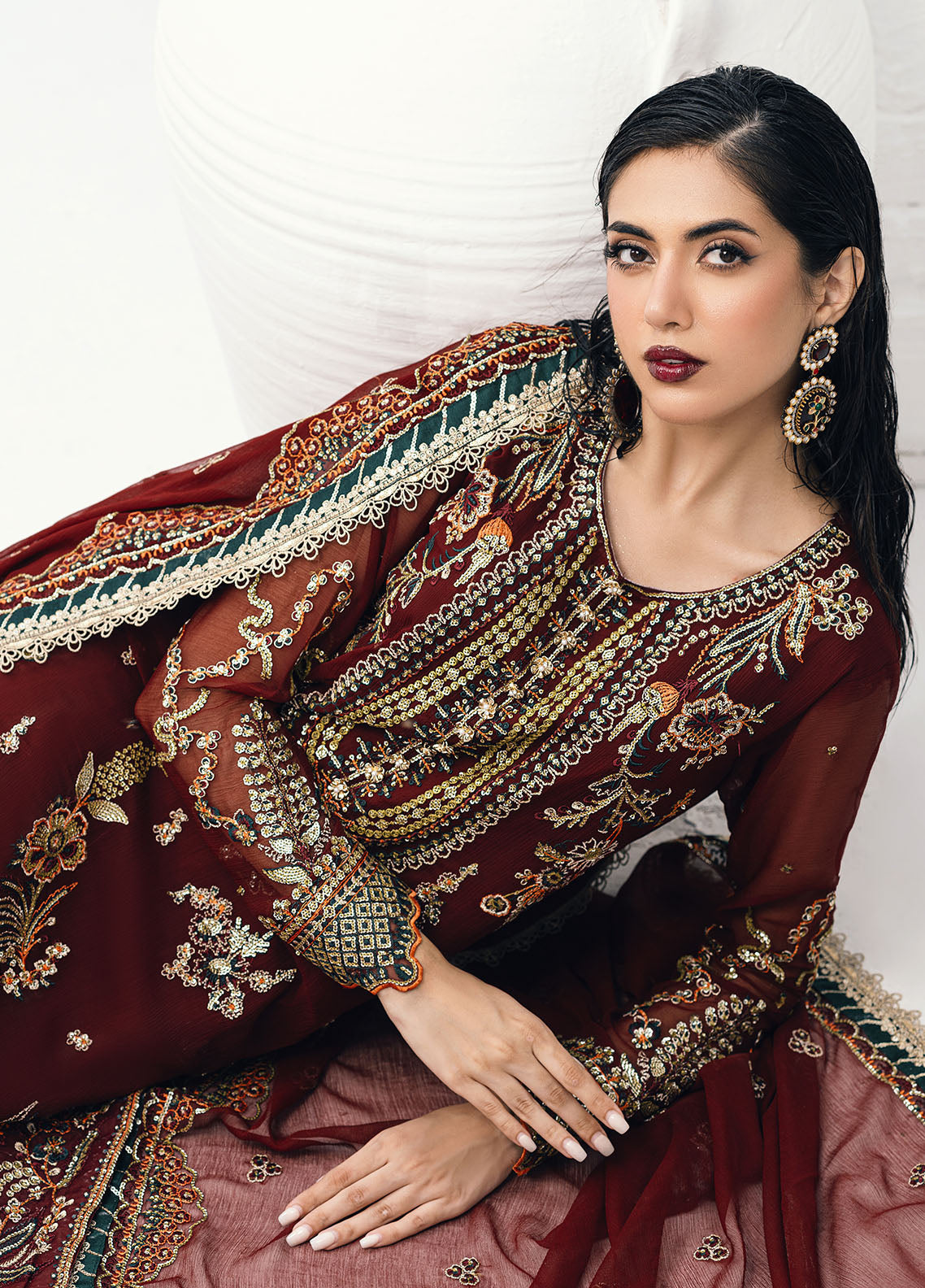 Sahane | Savoir Luxury Formals | CT-140002 Rouge - Savoir - by - Libasekhas UK - Registered Vendor of : Sahane - 100% Original Designer Dresss