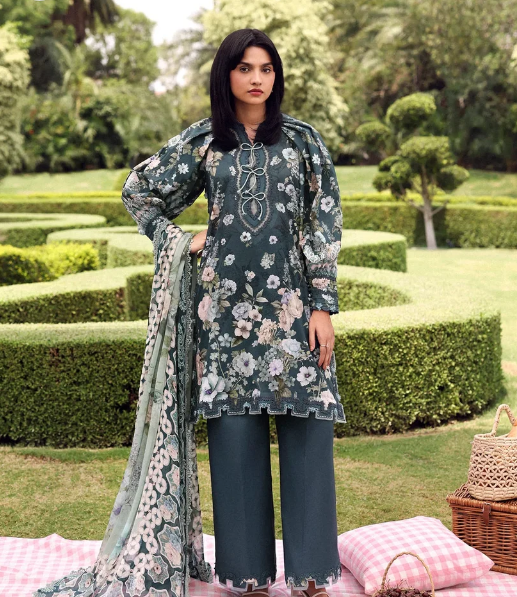 Elaf Premium | Belladore Prints Chiffon 26 |EPA-6B HEATHER - by Libasekhas UK - Registered Vendor of : Elaf Premium - 100% Original Designer Dress