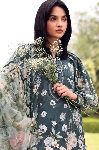 Elaf Premium | Belladore Prints Chiffon 26 |EPA-6B HEATHER - by Libasekhas UK - Registered Vendor of : Elaf Premium - 100% Original Designer Dress