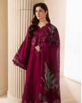 Elaf Premium | E Craft Chikankari 26 |EHC-4A GARNET - by Libasekhas UK - Registered Vendor of : Elaf Premium - 100% Original Designer Dress
