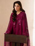 Elaf Premium | E Craft Chikankari 26 |EHC-4A GARNET - by Libasekhas UK - Registered Vendor of : Elaf Premium - 100% Original Designer Dress