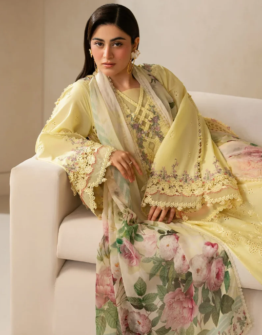 Elaf Premium | E Craft Chikankari 26 |EHC-3A SUNSTONE - by Libasekhas UK - Registered Vendor of : Elaf Premium - 100% Original Designer Dress