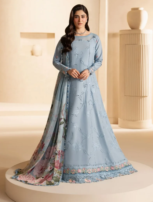 Elaf Premium | E Craft Chikankari 26 | EHC-5B PACIFIC - by Libasekhas UK - Registered Vendor of : Elaf Premium - 100% Original Designer Dress