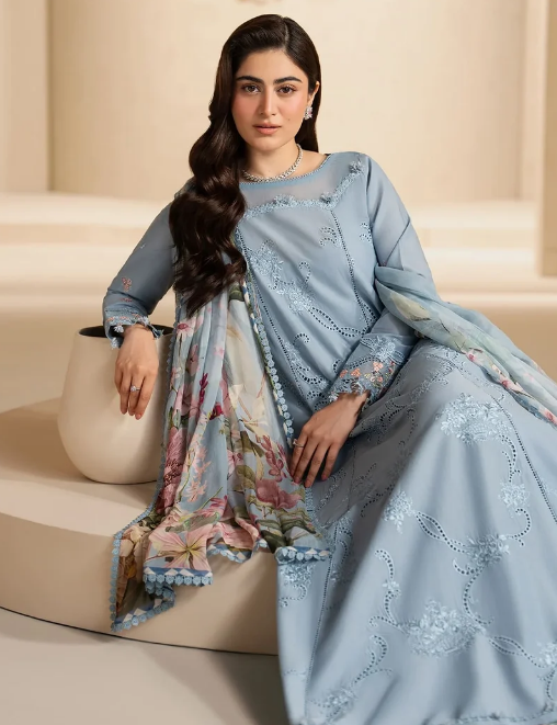 Elaf Premium | E Craft Chikankari 26 | EHC-5B PACIFIC - by Libasekhas UK - Registered Vendor of : Elaf Premium - 100% Original Designer Dress