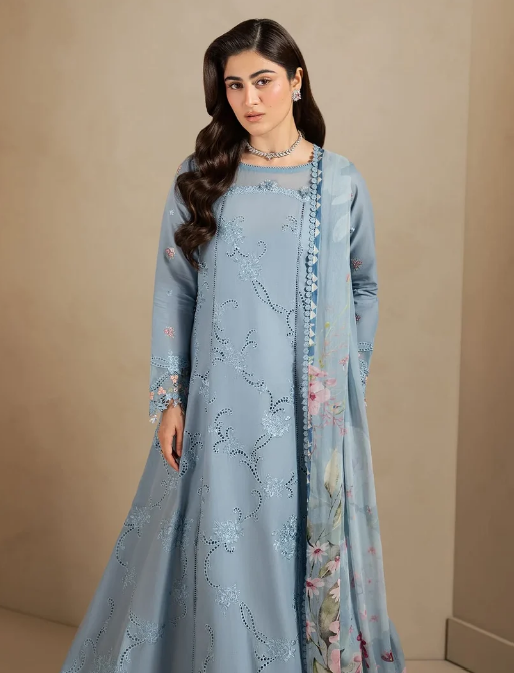 Elaf Premium | E Craft Chikankari 26 | EHC-5B PACIFIC - by Libasekhas UK - Registered Vendor of : Elaf Premium - 100% Original Designer Dress