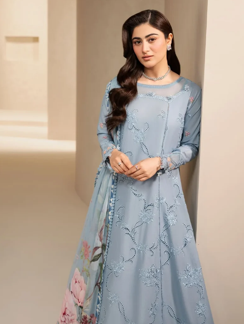 Elaf Premium | E Craft Chikankari 26 | EHC-5B PACIFIC - by Libasekhas UK - Registered Vendor of : Elaf Premium - 100% Original Designer Dress