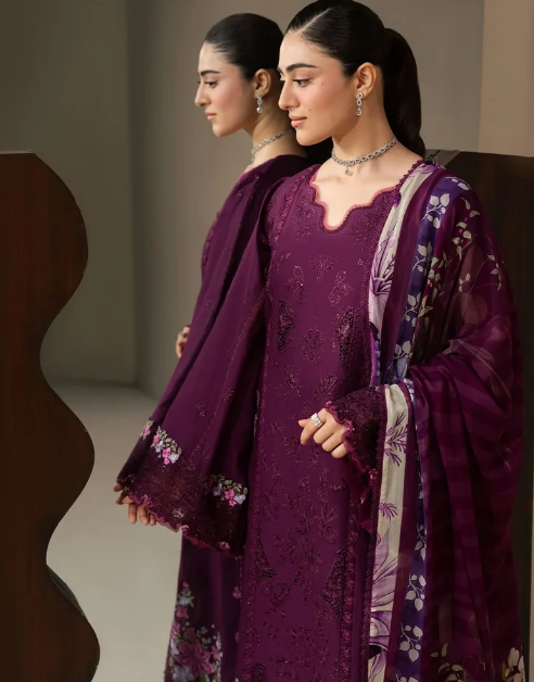 Elaf Premium | E Craft Chikankari 26 |EHC-2B CASSIS - by Libasekhas UK - Registered Vendor of : Elaf Premium - 100% Original Designer Dress