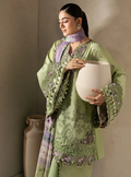 Elaf Premium | E Craft Chikankari 26 | EHC-6A BASIL - by Libasekhas UK - Registered Vendor of : Elaf Premium - 100% Original Designer Dress
