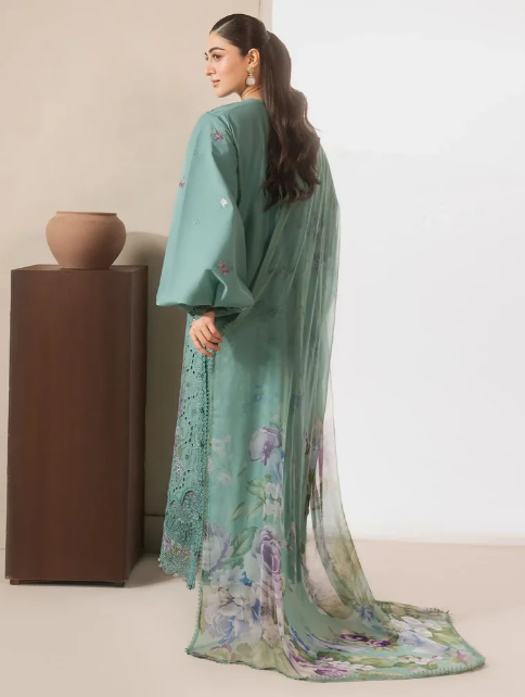 Elaf Premium | E Craft Chikankari 26 |EHC-1B WILLOW - by Libasekhas UK - Registered Vendor of : Elaf Premium - 100% Original Designer Dress