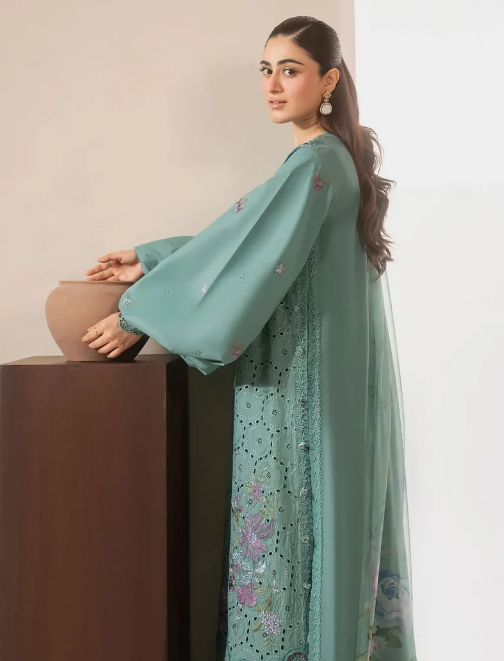 Elaf Premium | E Craft Chikankari 26 |EHC-1B WILLOW - by Libasekhas UK - Registered Vendor of : Elaf Premium - 100% Original Designer Dress