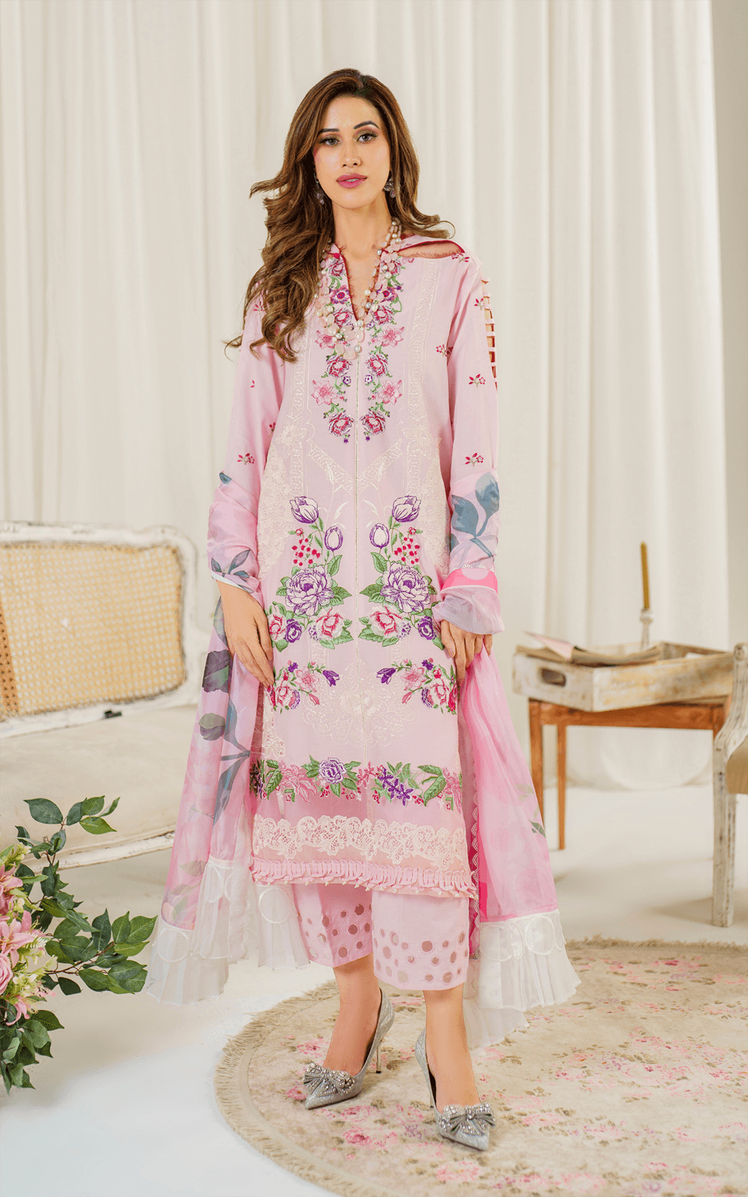 Asifa and Nabeel | Pretty in Pink Limited Edition | Sedum (PP-9) - by - Libasekhas UK - Registered Vendor of : Asifa and Nabeel - 100% Original Designer Dresss