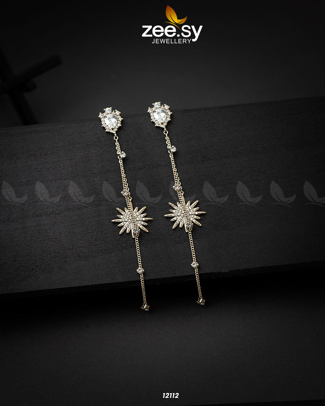 Serene Earrings - by - Libasekhas UK - Registered Vendor of : Zeesy - 100% Original Designer Dresss