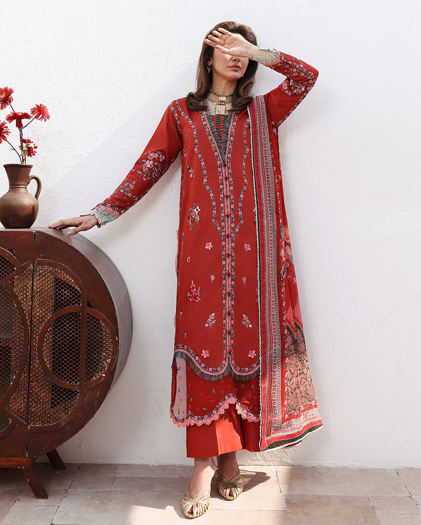Roheenaz | Floral Reverie Luxury Lawn | Serene Bloom - by Libasekhas UK - Registered Vendor of : Roheenaz - 100% Original Designer Dress
