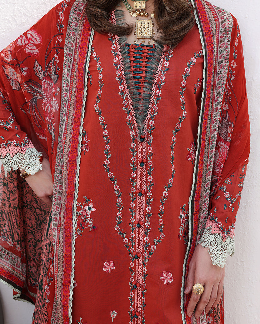 Roheenaz | Floral Reverie Luxury Lawn | Serene Bloom - by Libasekhas UK - Registered Vendor of : Roheenaz - 100% Original Designer Dress