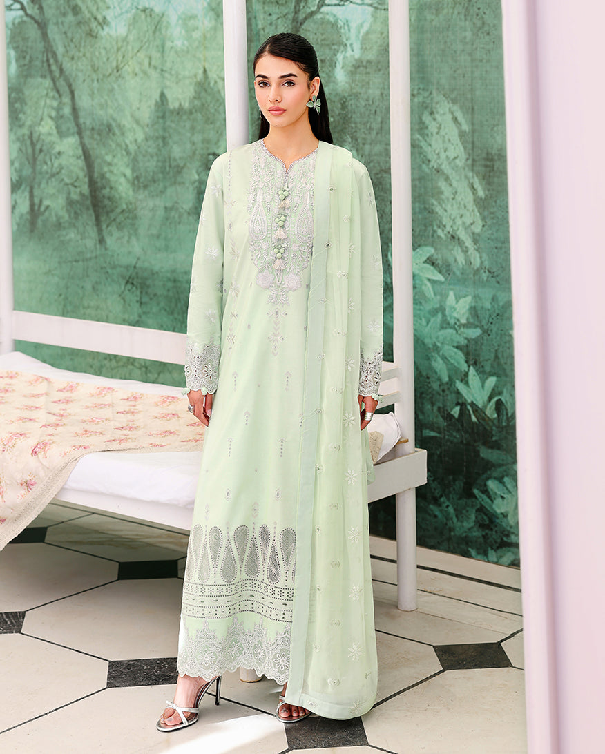Roheenaz | Veil of Summer Chikankari | Serene Dusk - by Libasekhas UK - Registered Vendor of : Roheenaz - 100% Original Designer Dress