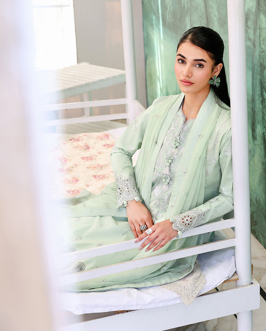 Roheenaz | Veil of Summer Chikankari | Serene Dusk - by Libasekhas UK - Registered Vendor of : Roheenaz - 100% Original Designer Dress