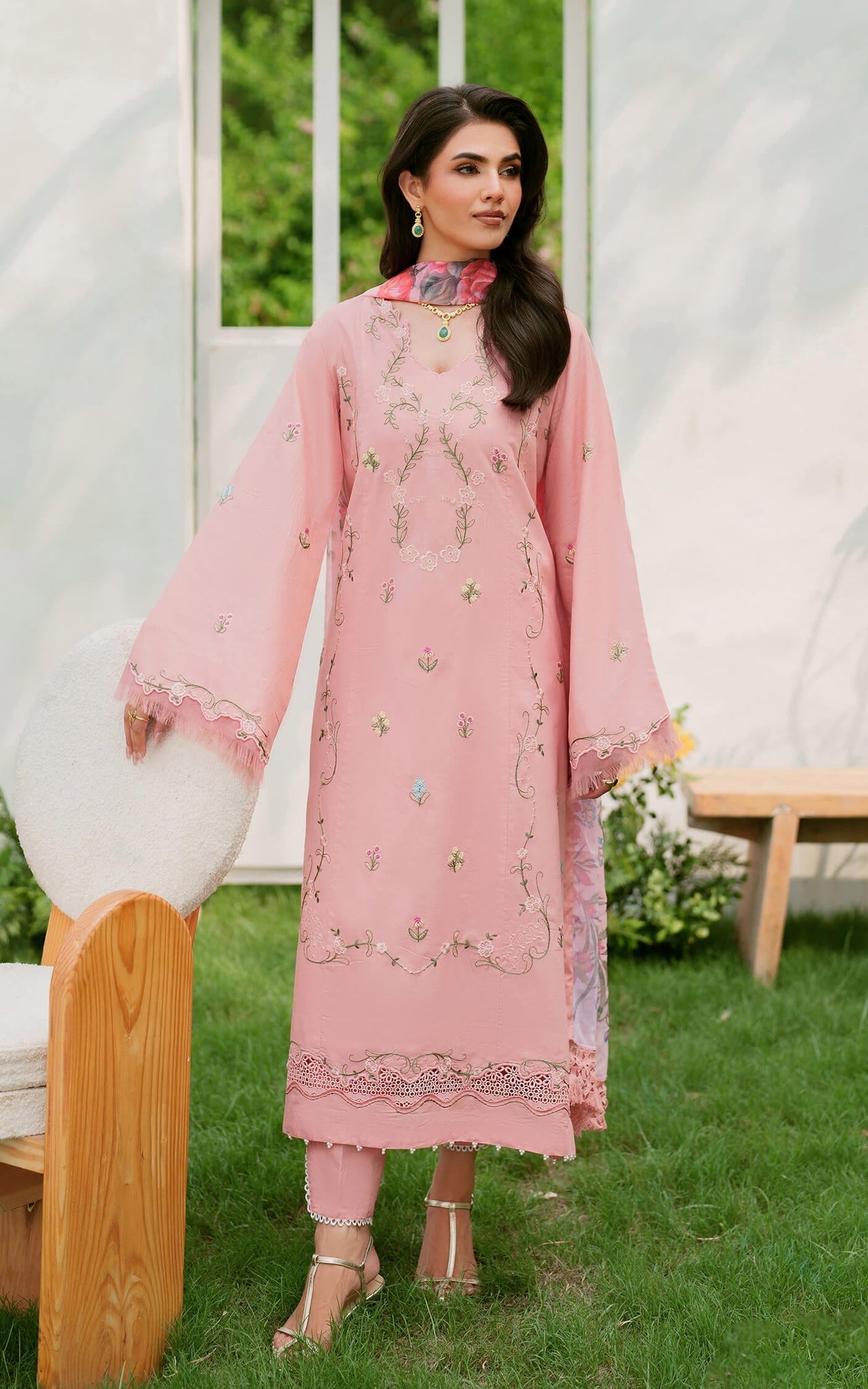 Asifa and Nabeel | Eden Cambric 25 | Serene Blush ECU25-01 - by Libasekhas UK - Registered Vendor of : Asifa and Nabeel - 100% Original Designer Dress