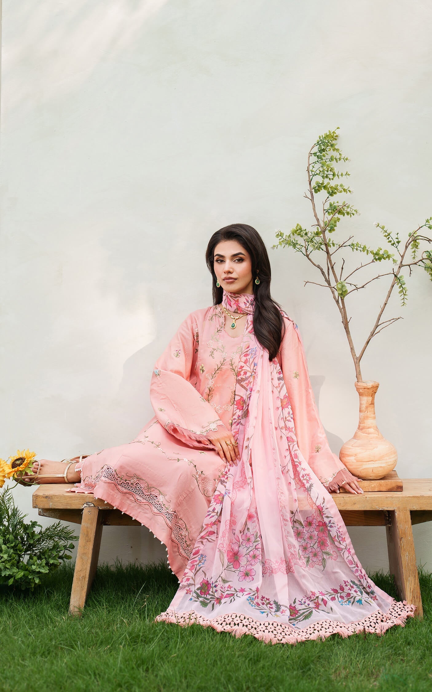 Asifa and Nabeel | Eden Cambric 25 | Serene Blush ECU25-01 - by Libasekhas UK - Registered Vendor of : Asifa and Nabeel - 100% Original Designer Dress