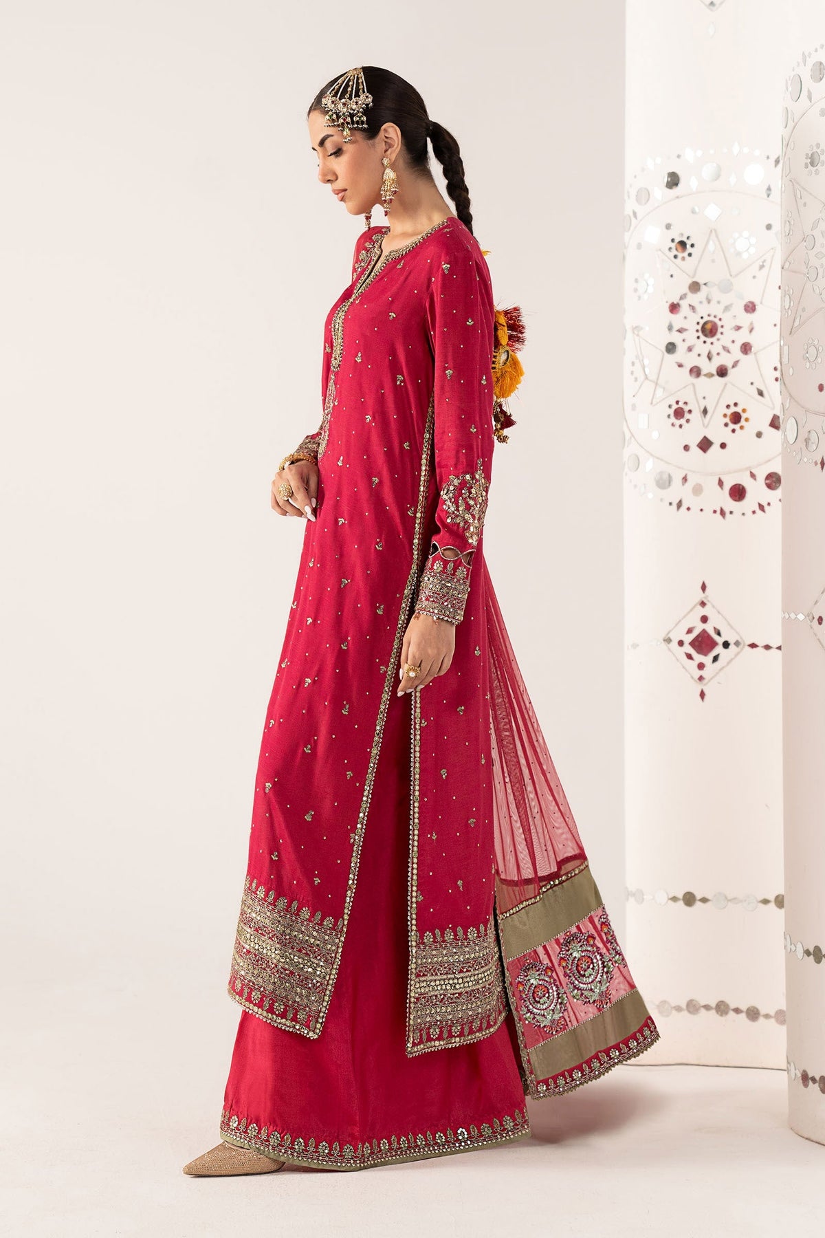 Maria B | Luxury Formals Pre Fall | SF-PF26-10-Pink - by Libasekhas UK - Registered Vendor of : Maria B - 100% Original Designer Dress