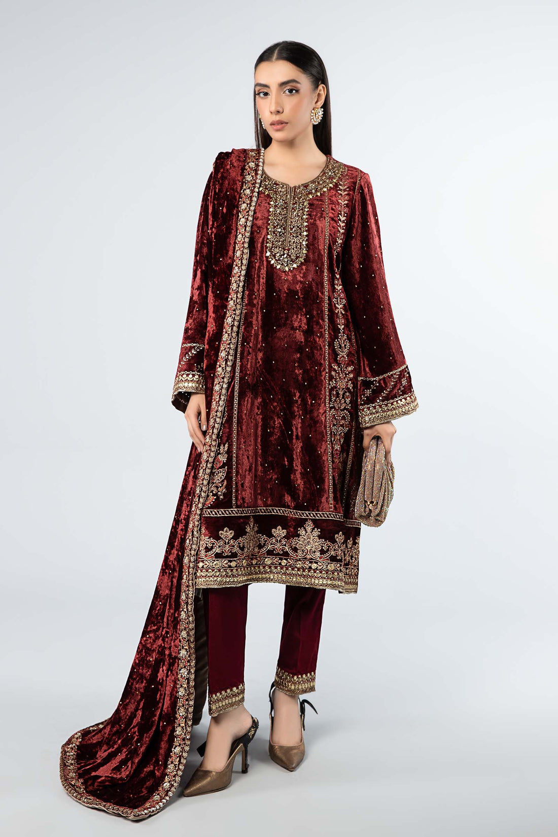Maira B | Ready to Wear | SF-W24-14 - by - Libasekhas UK - Registered Vendor of : Maria B - 100% Original Designer Dresss