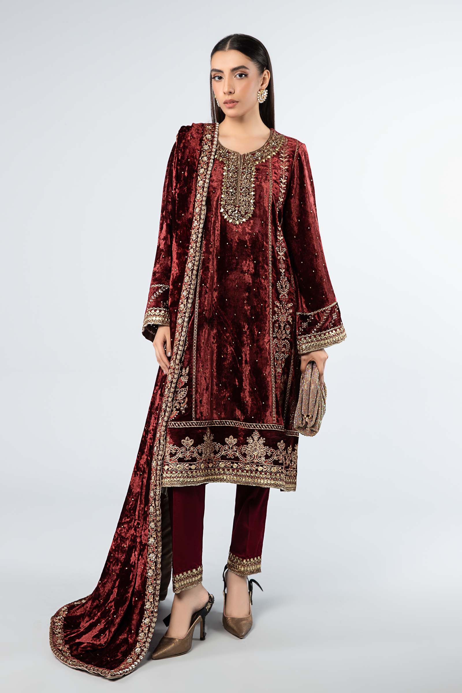 Maira B | Ready to Wear | SF-W24-14 - by - Libasekhas UK - Registered Vendor of : Maria B - 100% Original Designer Dresss