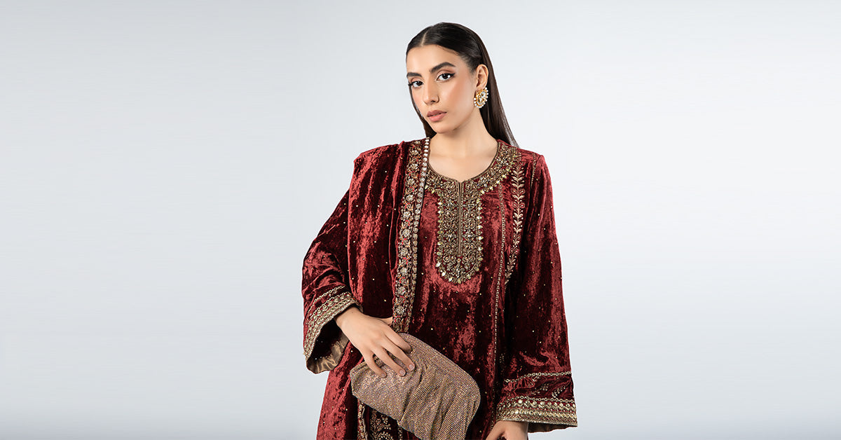 Maira B | Ready to Wear | SF-W24-14 - by - Libasekhas UK - Registered Vendor of : Maria B - 100% Original Designer Dresss