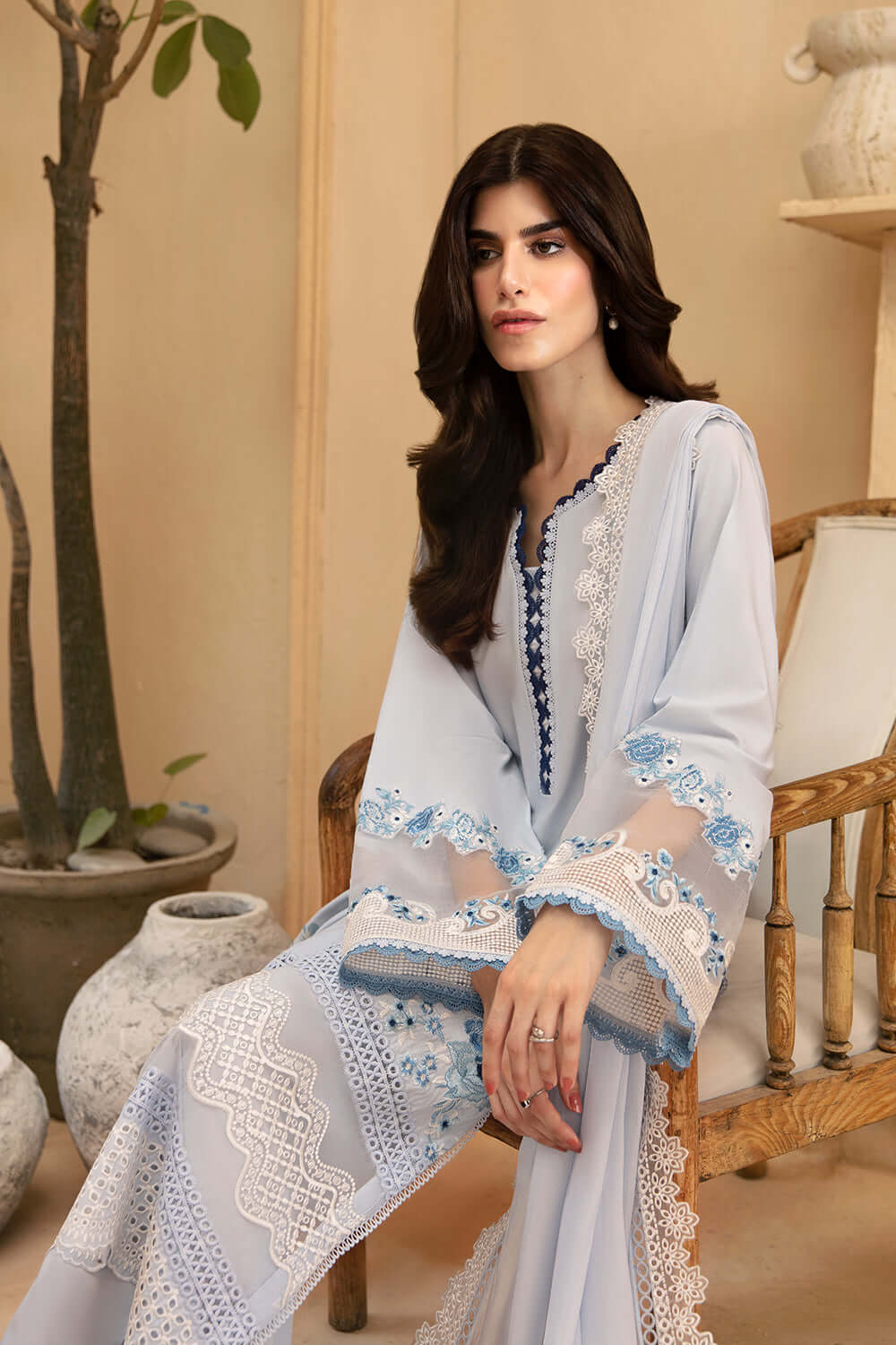 Azure | Luxury Lawn 26 | Skyline Serenity - by Libasekhas UK - Registered Vendor of : Azure - 100% Original Designer Dress