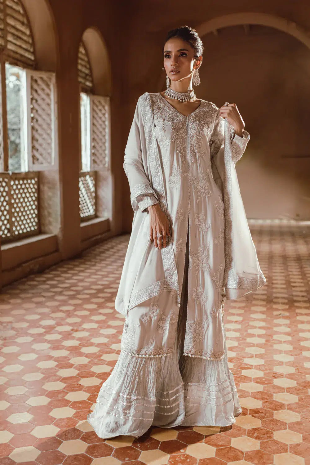 Azure | Embroidered Formals | Snowfall - by - Libasekhas UK - Registered Vendor of : Azure - 100% Original Designer Dresss