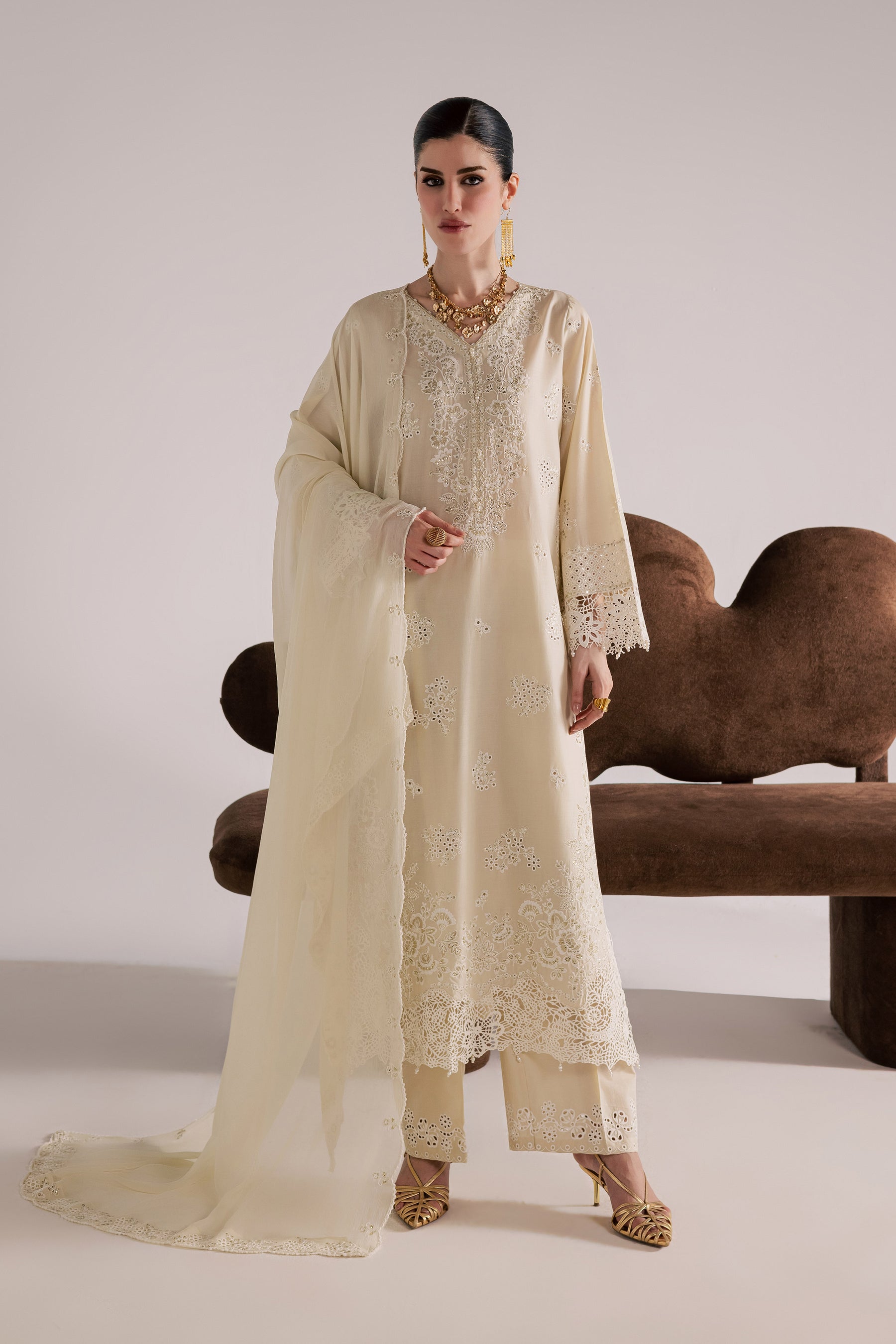 Batik | Festive Eid 26 | Soft Pearl - by Libasekhas - Registered Vendor of : Batik - 100% Original Designer Dress