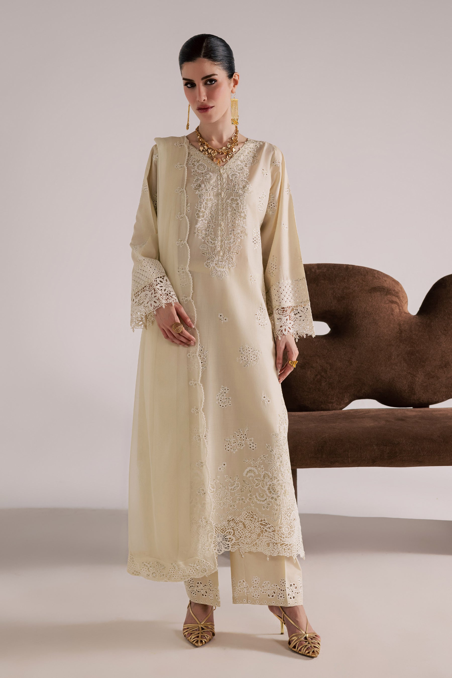Batik | Festive Eid 26 | Soft Pearl - by Libasekhas - Registered Vendor of : Batik - 100% Original Designer Dress