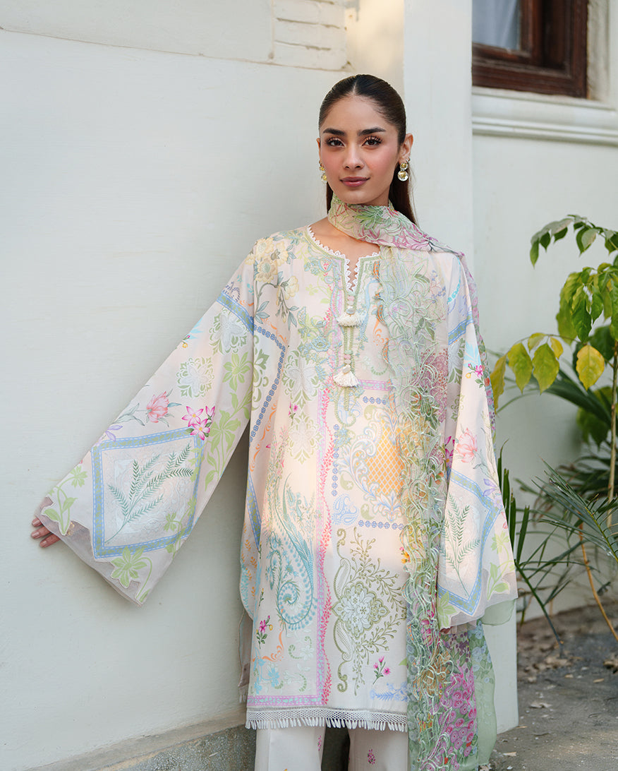 Roheenaz | Whispered Florals | Soft Bloom - by Libasekhas UK - Registered Vendor of : Roheenaz - 100% Original Designer Dress