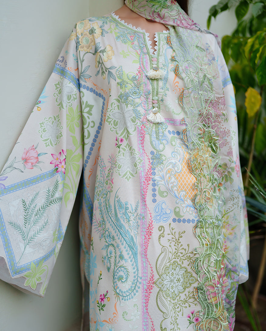 Roheenaz | Whispered Florals | Soft Bloom - by Libasekhas UK - Registered Vendor of : Roheenaz - 100% Original Designer Dress