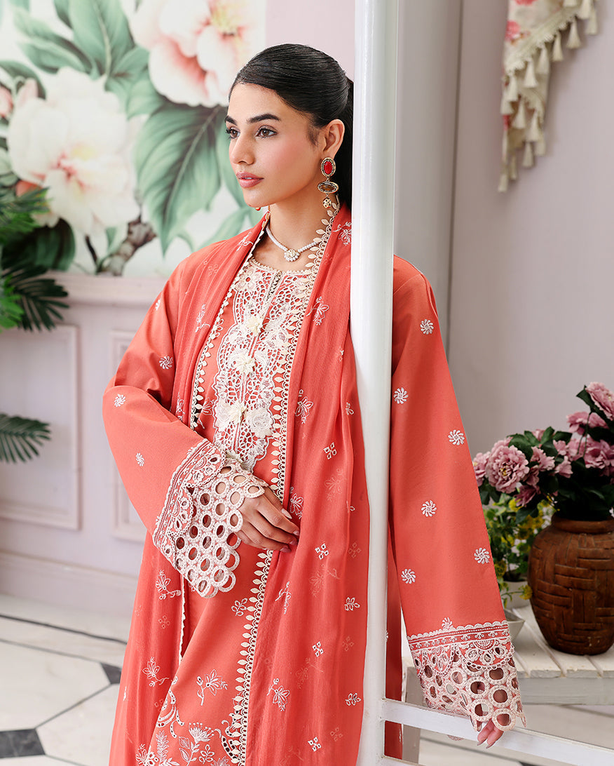 Roheenaz | Veil of Summer Chikankari | Soleil Blanc - by Libasekhas UK - Registered Vendor of : Roheenaz - 100% Original Designer Dress