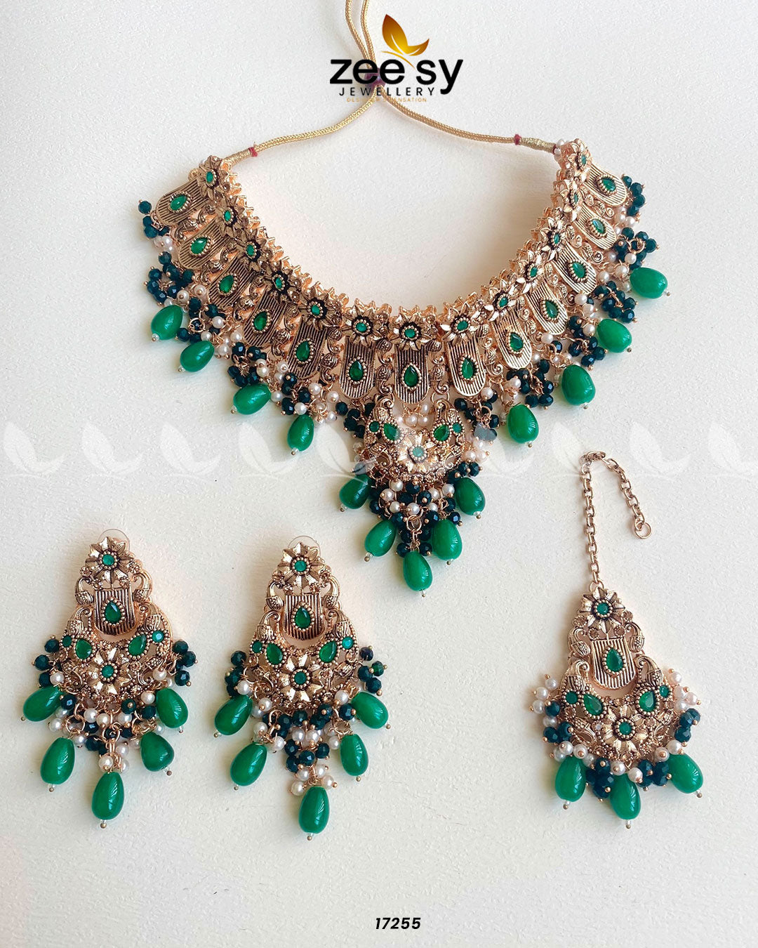 Solitaire Necklace - by - Libasekhas UK - Registered Vendor of : Zeesy - 100% Original Designer Dresss