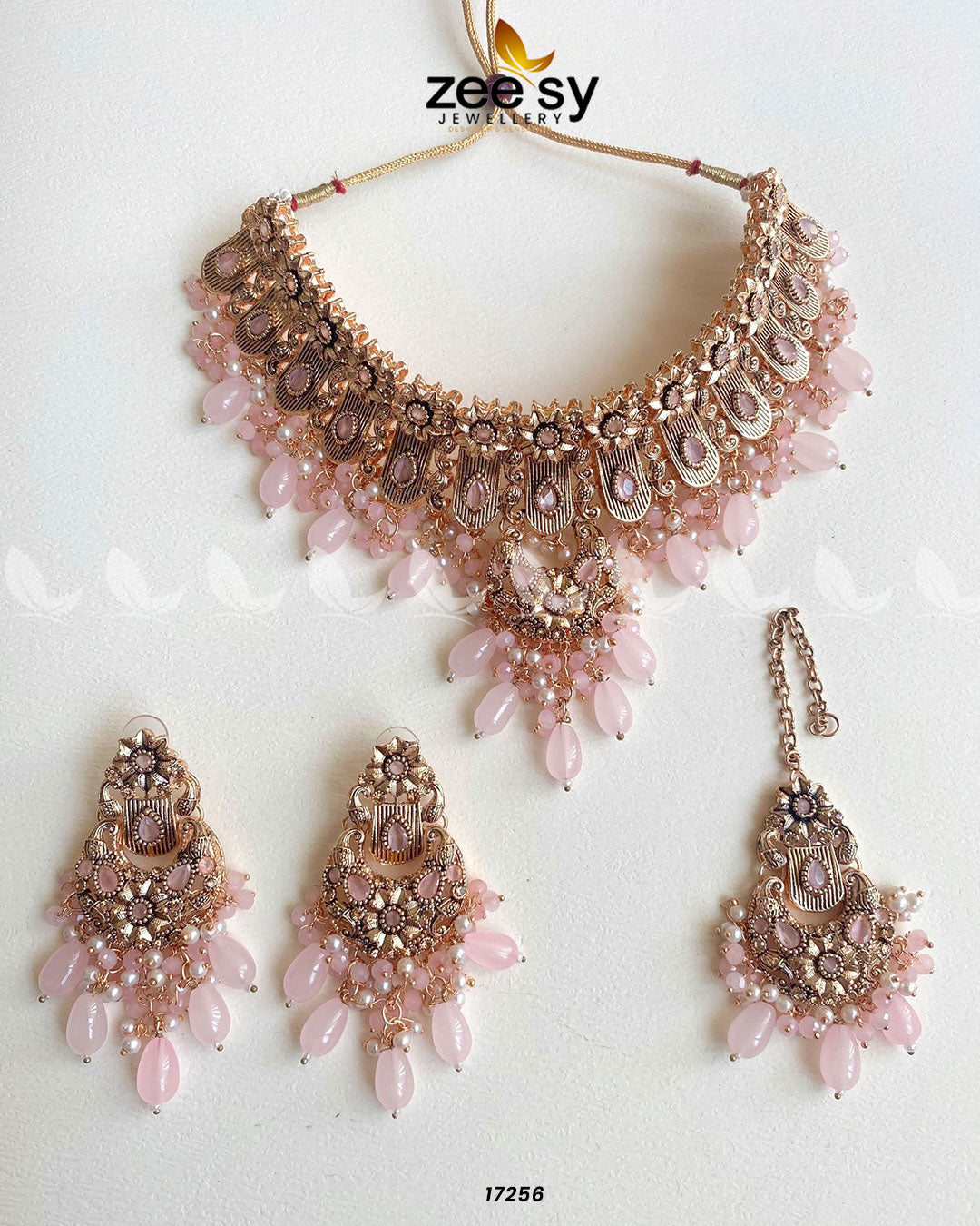 Solitaire Necklace - by - Libasekhas UK - Registered Vendor of : Zeesy - 100% Original Designer Dresss