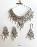 Solitaire Necklace - by - Libasekhas UK - Registered Vendor of : Zeesy - 100% Original Designer Dresss