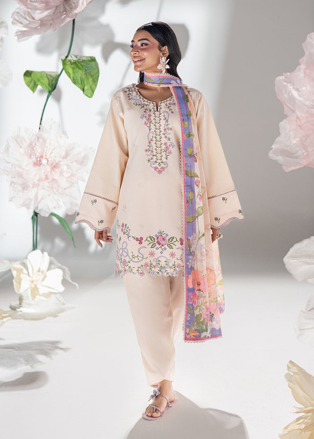 Sahane | Blush n Bliss Premium | LP63009 Sugar Bloom - by Libasekhas UK - Registered Vendor of : Sahane - 100% Original Designer Dress