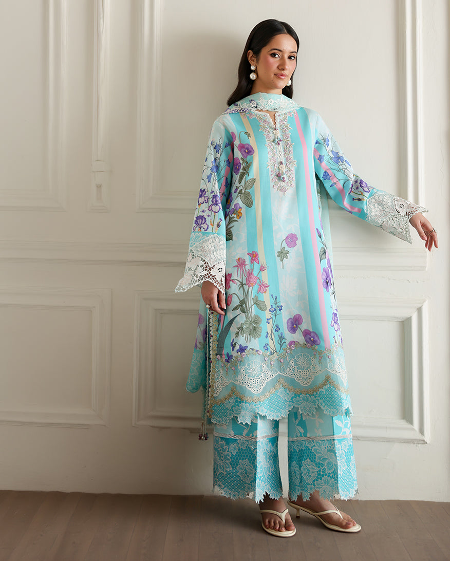 Roheenaz | Sunlit Tales Printed Embroidered Edit | Sunbeam story - by Libasekhas - Registered Vendor of : Roheenaz - 100% Original Designer Dress