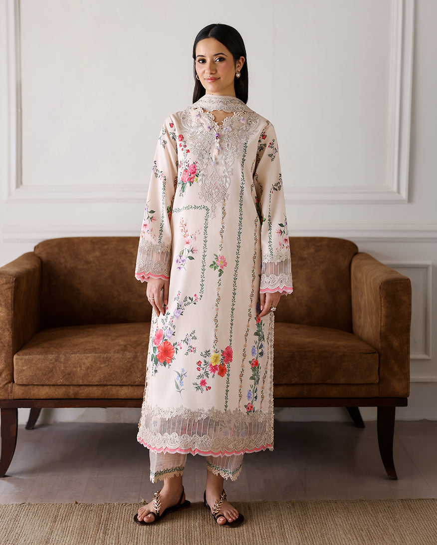 Roheenaz | Sunlit Tales Printed Embroidered Edit | Sunflare Petal - by Libasekhas - Registered Vendor of : Roheenaz - 100% Original Designer Dress