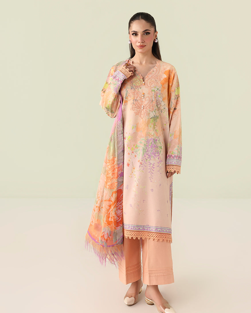 Roheenaz | Rosette Lawn | Sunlit Fern - by Libasekhas UK - Registered Vendor of : Roheenaz - 100% Original Designer Dress