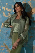 Wardha Saleem | Luxury Pret Fusion Wear | CHANTAL - JACKET SET (3 PC) - by - Libasekhas UK - Registered Vendor of : Wardha Saleem - 100% Original Designer Dresss
